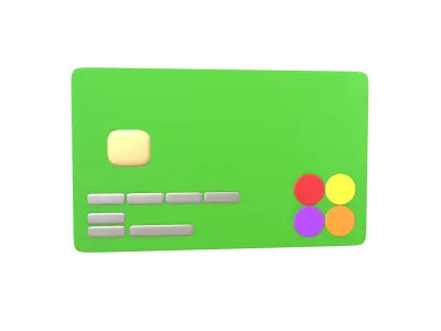Cartoon Credit Card v2 004 Low-poly 3D model