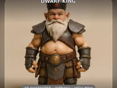 Forgefolk Guardians - High-Poly Dwarf and Gnome Character Pack 5 3D print model