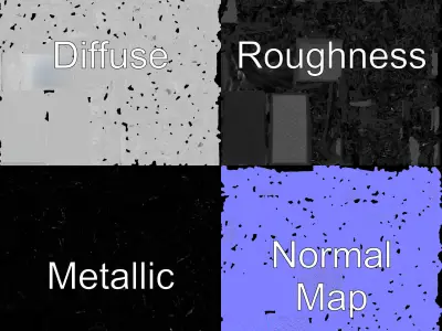 Metallic Honeycomb Mesh Structure Model Pack Low-poly 3D model