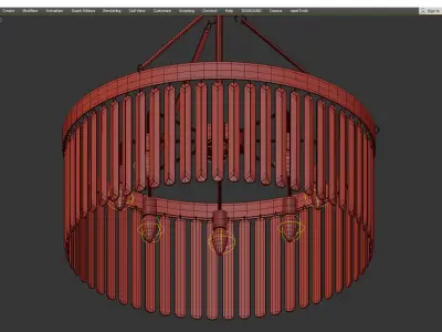 Crystorama Emory Chandelier Low-poly 3D model