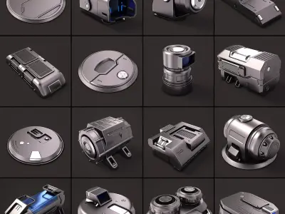 Sci Fi KitBash 02 3D model