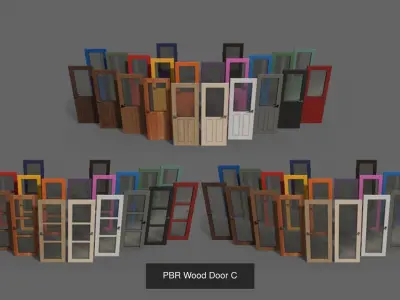 PBR Doors 3D Model Pack