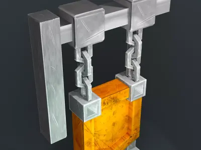 Sign Stylized  Low-poly 3D model