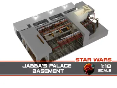 Jabbas Palace Basement Complete set 1-18 scale kenner hasbro 3D Model Pack