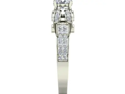 Women Ring  Render 3dm STL OBJ FBX Details 3D print model 396