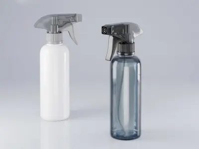 Plastic Spray Bottle - Hand Sanitizer atomizer 3D model
