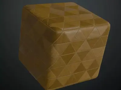 Polished Triangular Oak Parquet Flooring PBR Seamless Texture