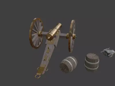 Victorian cannon British era 3D model