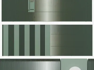 Entrance group with gate 3D model