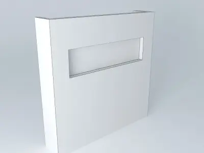 Wall with horizontal lightbox Free 3D model
