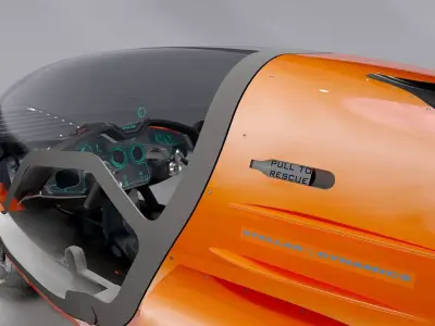 Sci-Fi Futuristic Motorcycle  Cyberpunk Hover Bike 3D model