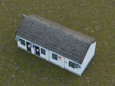 Rural Self-built House Low-poly 3D model