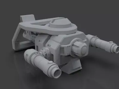 Sci-Fi Drone - 5 - Untextured 3D model