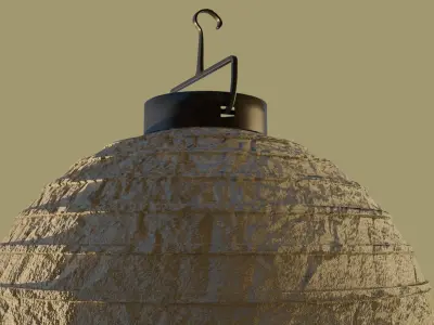 Paper Lanter Low-poly 3D model