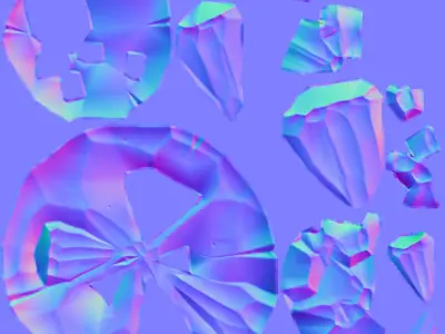 stylized Floating Islands Desert  Low-poly 3D model Low-poly 3D model