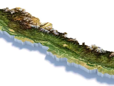 Nepal Terrain Country 3D model