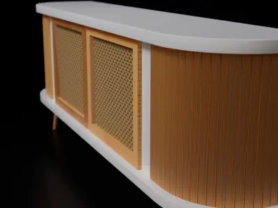 Mid-Century Modern Buffet Cabinet Free 3D model