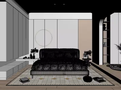 Modern Bedroom 3D Model 3D model
