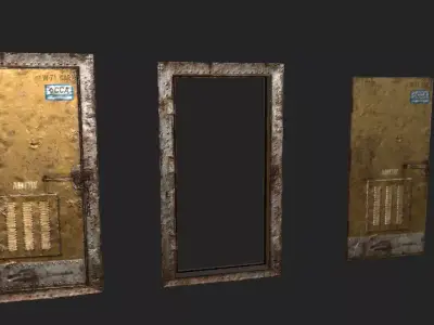 Tunnel Door Kit Low-poly 3D model