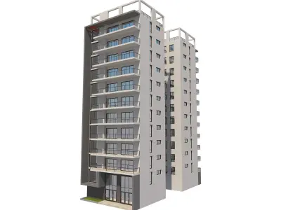 Apartment Building 13 3D model purchase