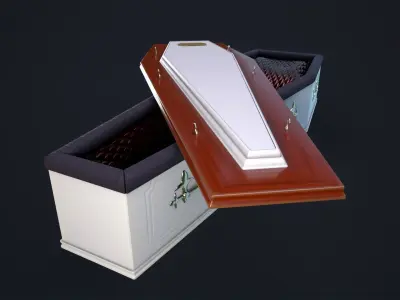 Coffin Low-poly 3D model