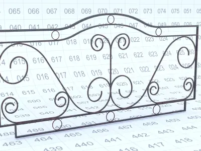 Classic Metal Fence 3D Model Free 3D model