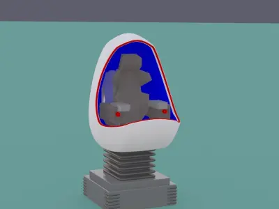 VR Egg cinema science Gameready VR glasses science interactive 3D model