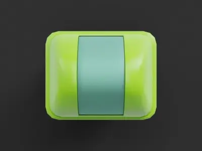 Trash Bin Low-poly 3D model