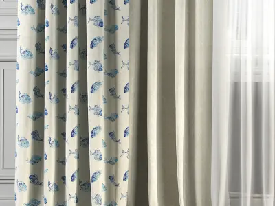 Curtain Set 165 3D model
