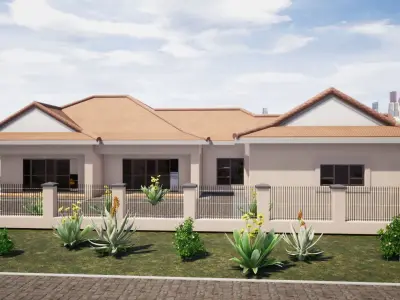 THREE BEDROOM HOUSE 3D model