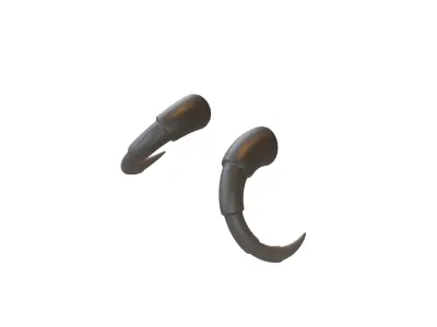 Demon Horn v3 006 Low-poly 3D model