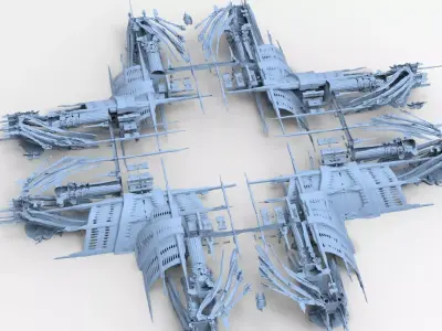 Eclipse Sunken battleship array  3D model