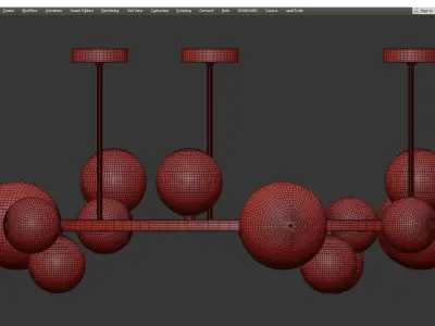 FOLKS CEILING GOLD Low-poly 3D model