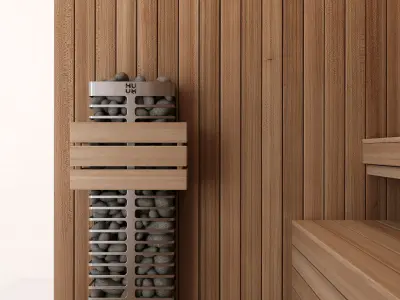 Sauna with electric heater Wi-Fi 3D model