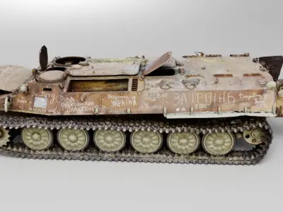 MT-LB multi-purpose towing vehicle amphibious tracked armored  3D model