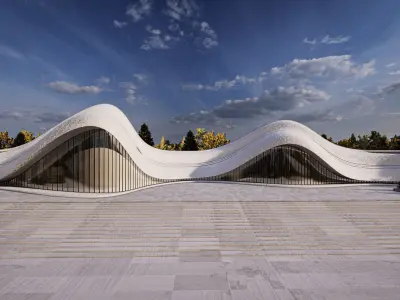 Amorphous Organic Cultural and Arts Center  Futuristic Design   3D model