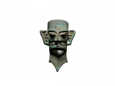 Sanxingdui Bronze Human Head 3D model
