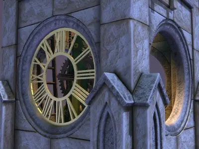 Victorian clock tower 3D model