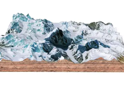 K2 Mountain Pakistan 3D model