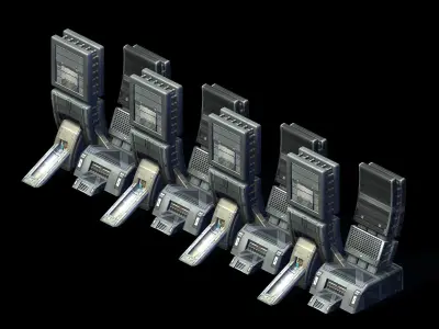 Future World - Wall 01 3D model