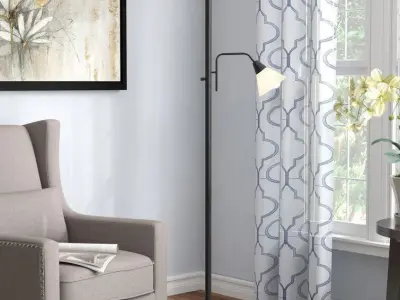 Caraviello Torchiere Floor Lamp Free 3D model