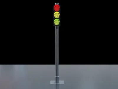 Traffric Light LED Low-poly 3D model