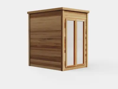 Indoor Sauna for 4 Person Low-poly 3D model