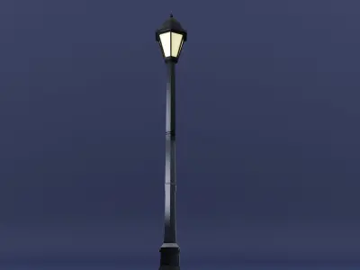 Street lantern Low-poly 3D model Low-poly 3D model