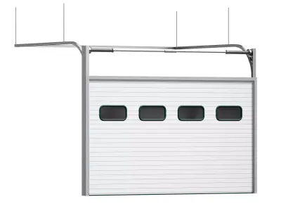 Sectional garage automatic gates with opening option Kit 3D model