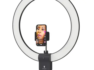 Minerva Beauty Aura LED ring light for social media 3D model