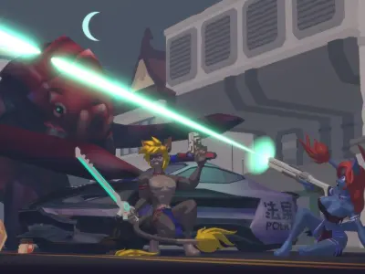 Acheron Nekomata Clean Low-poly 3D model