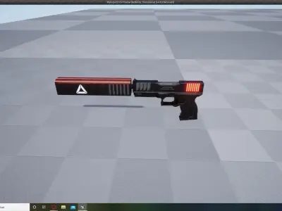 Sci-fi Pistol Weapon 3d Model Low-poly 3D model