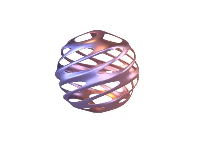 Abstract Sphere Ball v3 004 Low-poly 3D model