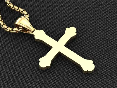 Cross Light Gold 3CP059 3DM STL 3D model